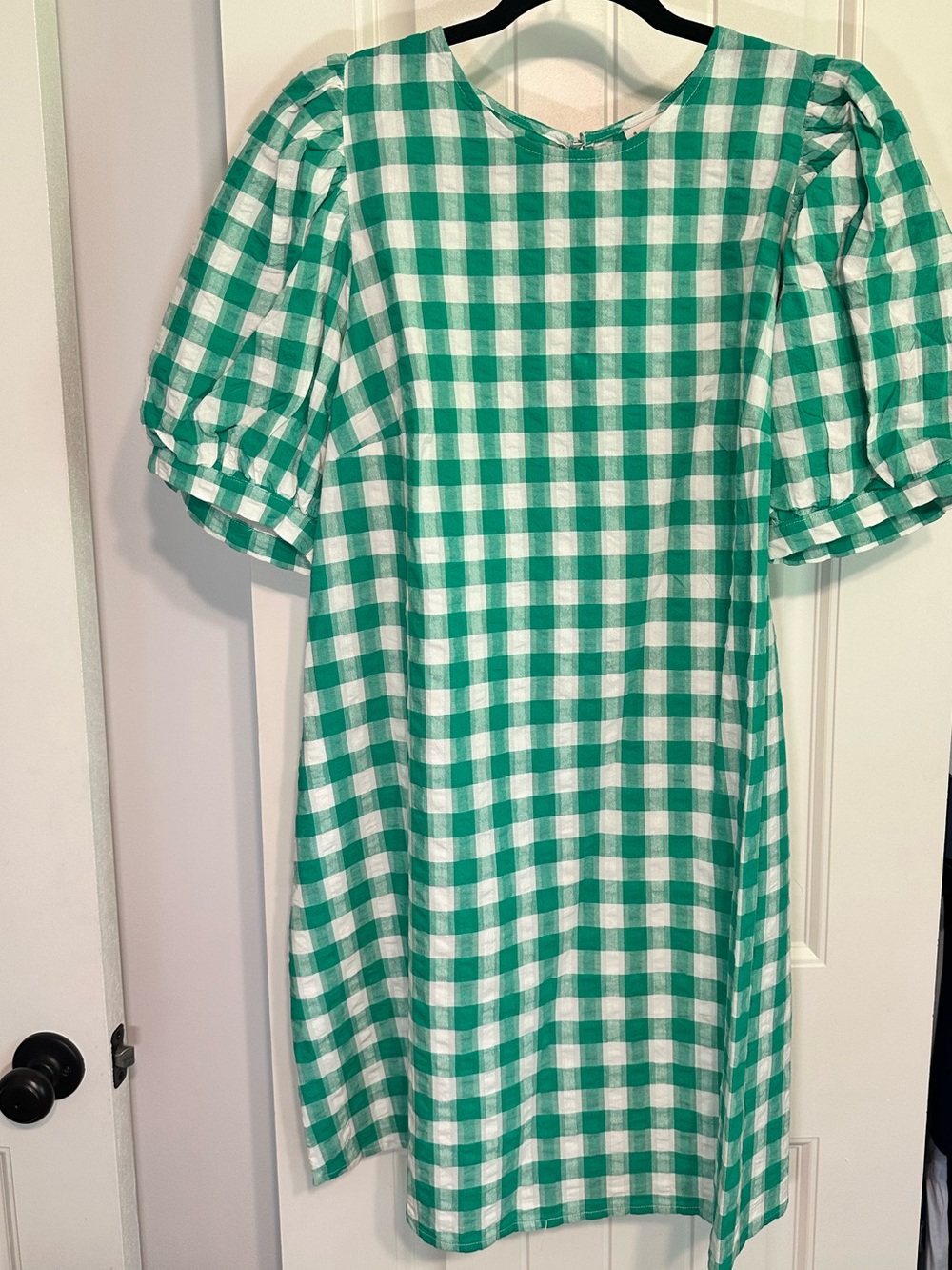A New Day Green and White Gingham Dress